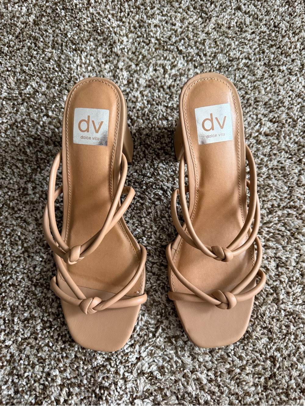DV by Dolce Vita Tan Haroldene Knotted Strap Sandals